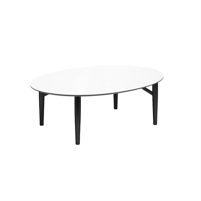 Thomsen Furniture - Katrine sofabord - Ellipse - 90x128 cm  -  Shadow Ker  : Erling Christensen Møbler