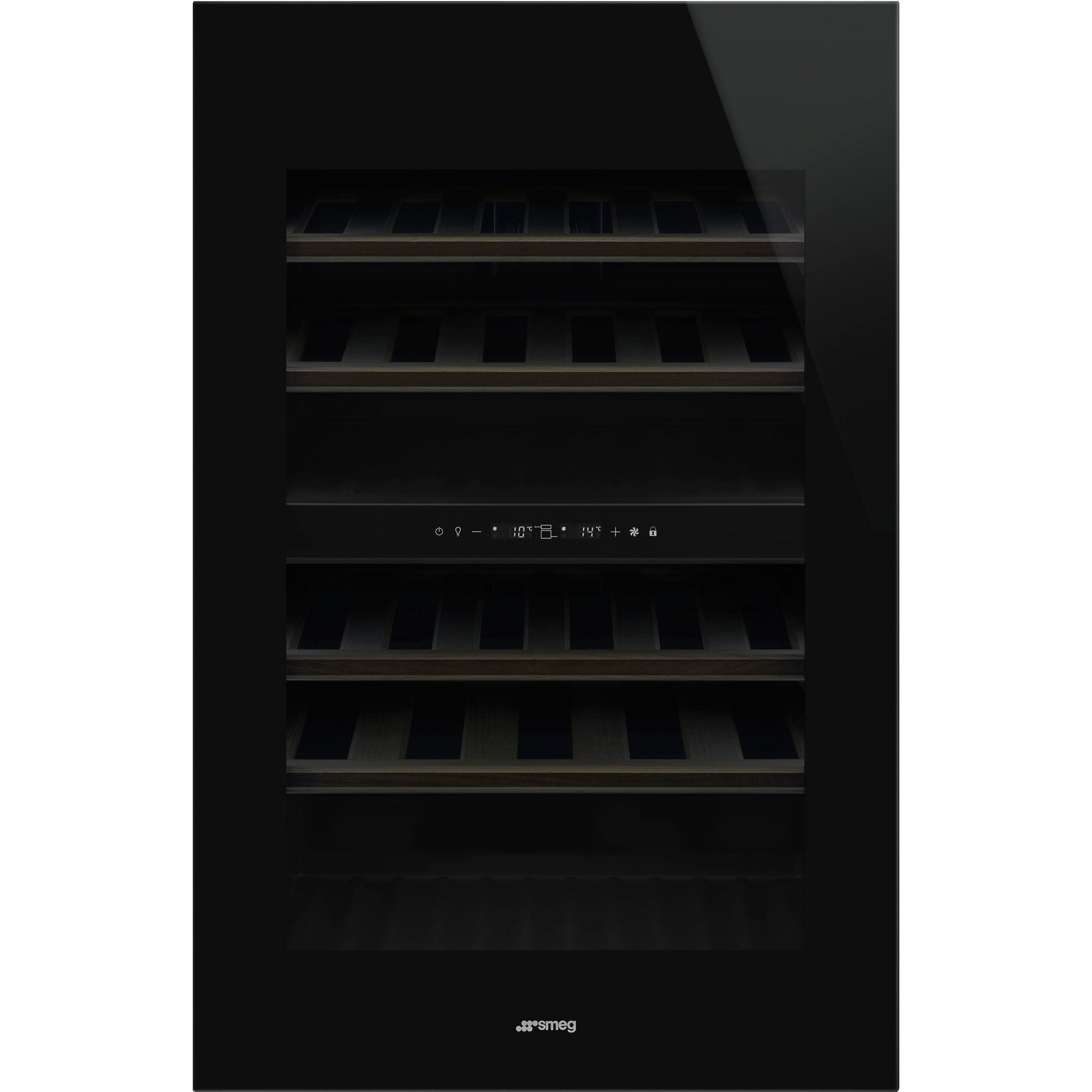 Smeg CVI414NX indbygget vinkøleskab, sort