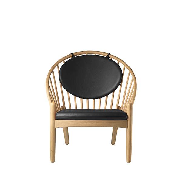 FDB Møbler - J166 Jørna lænestol - Læder sort  : Erling Christensen Møbler