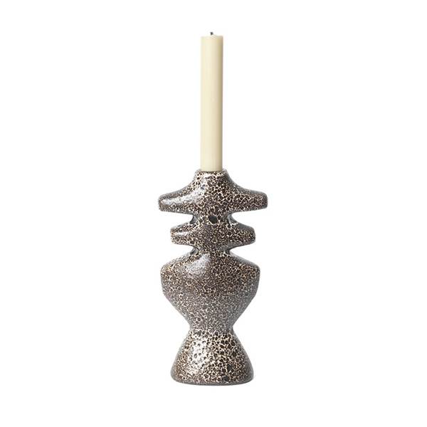 Ferm Living Yara candle holder large - Brown spot  : Erling Christensen Møbler