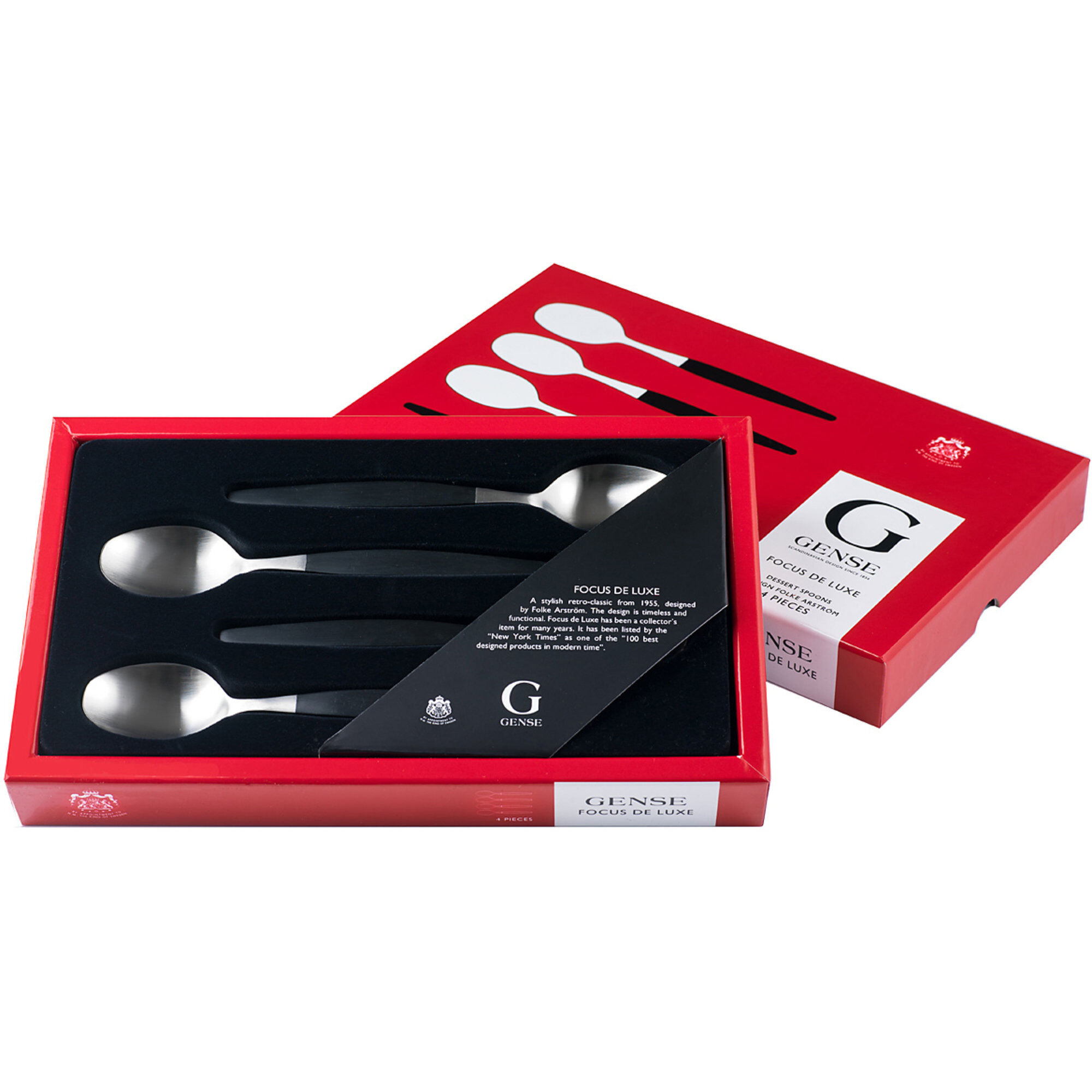 Gense Focus de Luxe Dessertskeer 4-pak