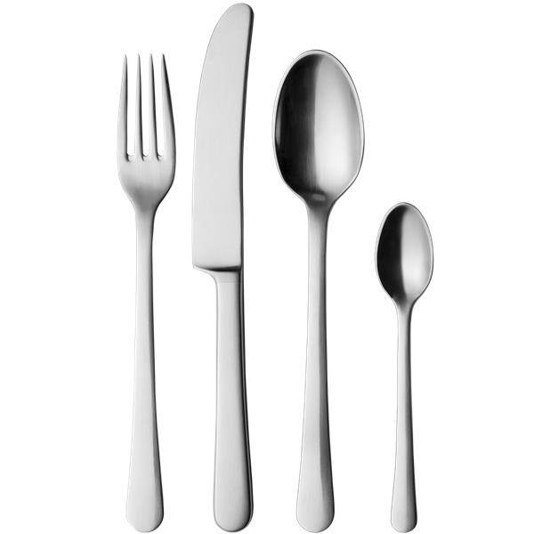 Georg Jensen Copenhagen bestiksæt - mat stål - 16 dele  : Erling Christensen Møbler