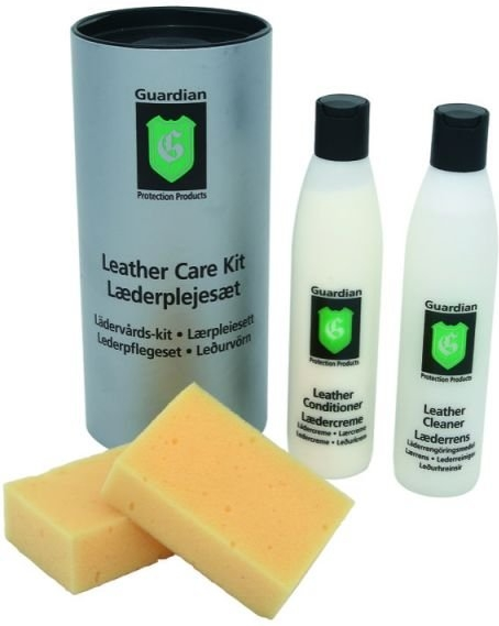 Læderplejesæt Guardian Protection Guardian komplet sæt med læderrens og lædercreme natur, indeklimamærket