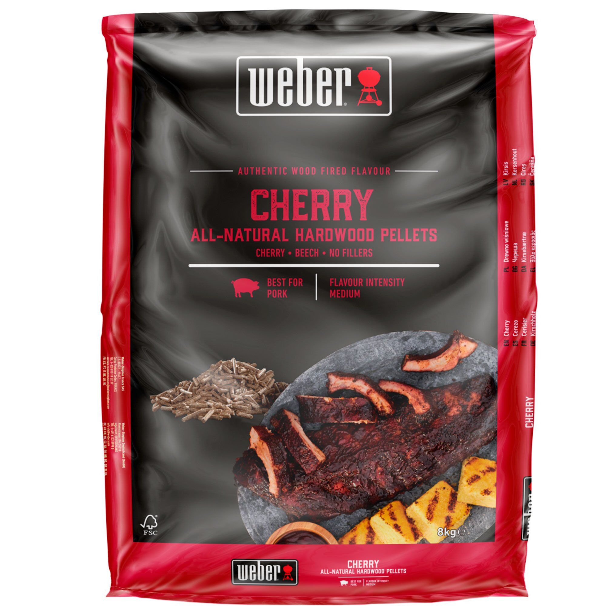 Weber Træpiller  -  Kirsebærtræ 8 kg