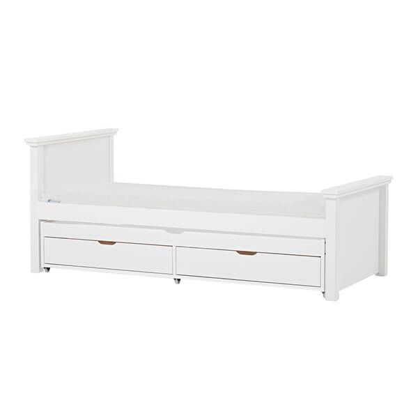 Hoppekids DELUXE seng m. udtræksseng og ECO Luxury madras - 90x200 cm  : Erling Christensen Møbler