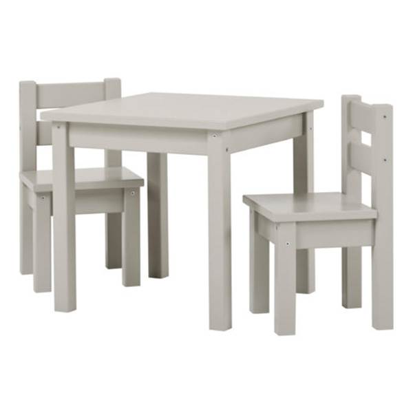 Hoppekids MADS Børnesæt - bord og 2 stole - Dove grey Dove grey : Erling Christensen Møbler