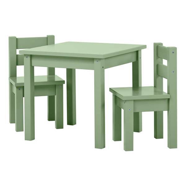 Hoppekids MADS Børnesæt - bord og 2 stole - Pale green Pale green : Erling Christensen Møbler