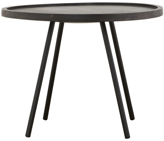 Sidebord House Doctor Juco Ø60 x H45 cm sortbejdset mangotræ og jern