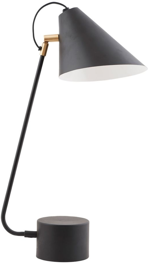 Bordlampe House Doctor Club sort  -  vipbar lampe i jern/messing Ø20 cm H54 cm 2,5 m ledning