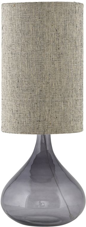Bordlampe House Doctor Med røgfarvet grå glas og metal Ø26 x H34 cm
