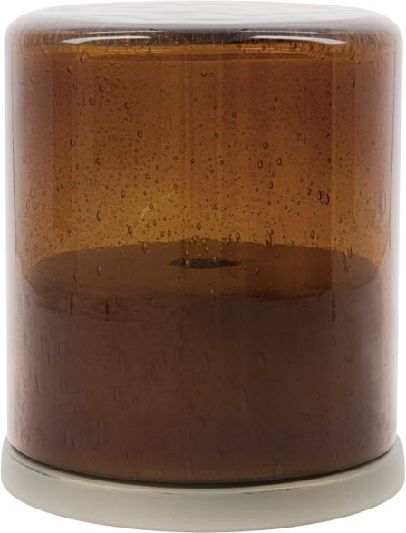 Bordlampe House Doctor Petit amber glas & metal Ø13 x H15 cm
