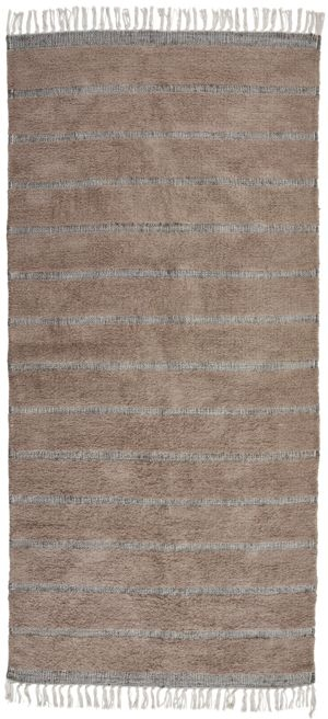 Gulvløber House Doctor Chen Dusty Berry 90x200 cm i jute og bomuld
