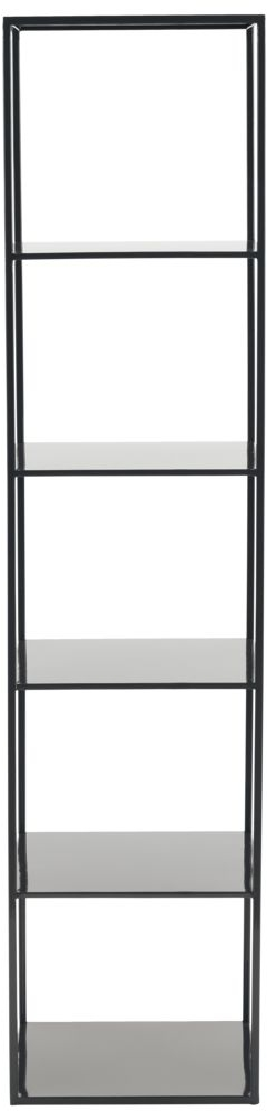 Reol hyldereol House Doctor Model D i sort stål H150x35x35 cm 6 hylder kompakt opbevaring