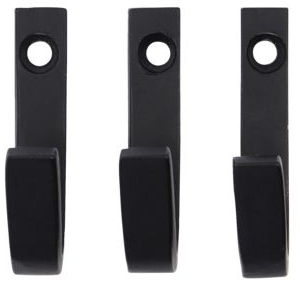Knagesæt House Doctor Bath 3 kroge sort rustfrit stål 5 cm