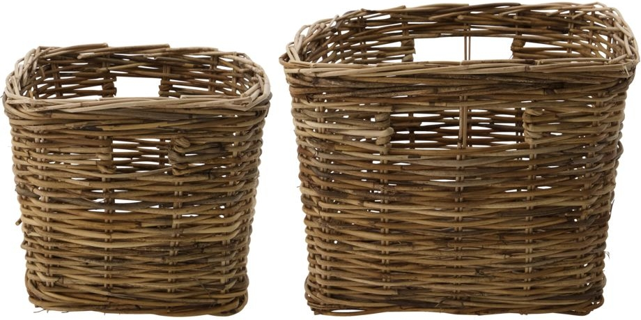 Opbevaringskurv House Doctor Baskit flettet natur rattan H23 x B31 cm