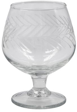 Cognacglas snifter House Doctor Crys Ø7x11 cm i klart glas med håndætsmønster