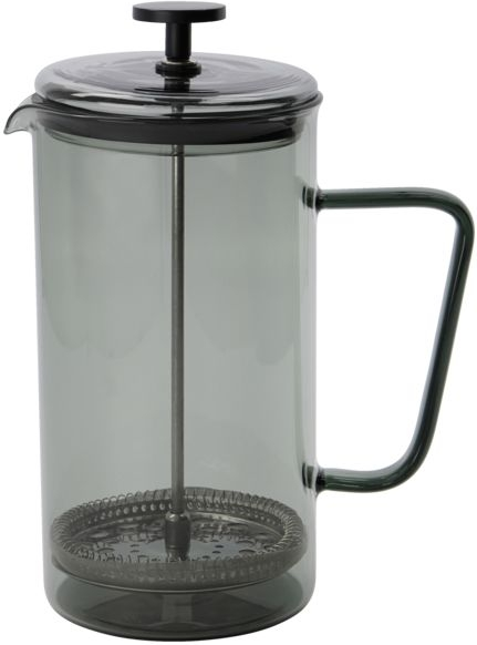Stempelkande House Doctor Nuru 1000 ml, gråt borosilikatglas & rustfrit stål