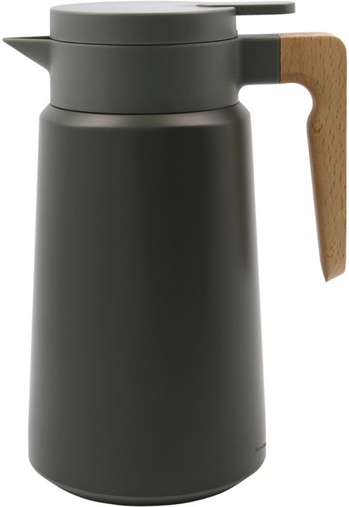 Termokande House Doctor Cole 1,8 l grøn rustfrit stål med bøgetræshank