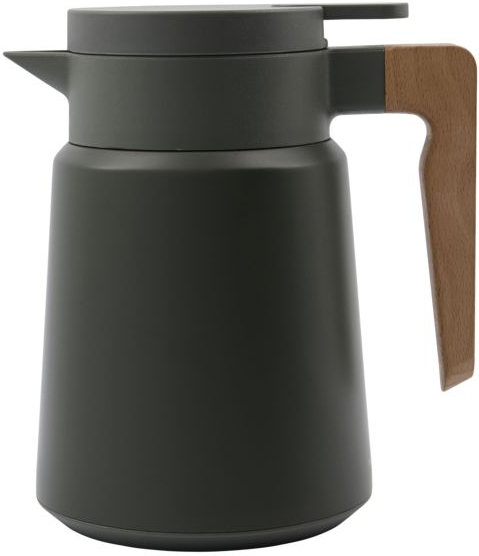 Termokande House Doctor Cole 1 L grøn Ø13,5 cm rustfrit stål med bøgetræshank