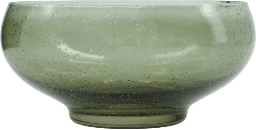 Serveringsskål House Doctor Rain i grønt glas Ø18 cm