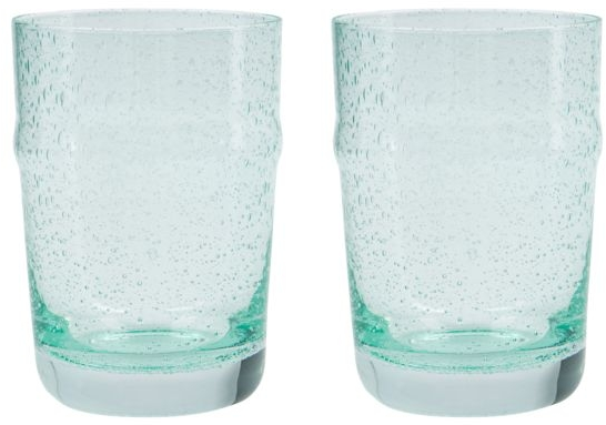 Drikkeglas House Doctor Rain klar/blå Ø7,5Ã10,5 cm vand- og cocktailglas