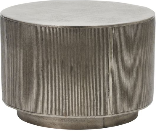 Sofabord/stuebord House Doctor Rota aluminium Ø50Ã35 cm børstet sølv