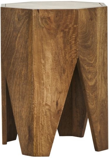 Skammel sidebord House Doctor Okta mangotræ natur H45 x B33 x L33 cm