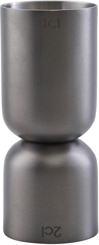 Målebæger House Doctor Grunge barjigger gunmetal rustfrit stål 2/4 cl