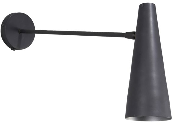 House Doctor væglampe Precise mat sort jern/messing L47 cm E14 LED væglys
