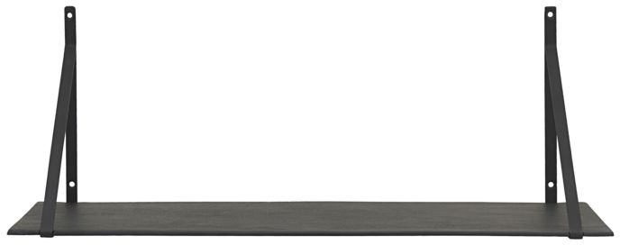 Opbevaringshylde House Doctor Lemmy sort aluminium og jern 70 x 24,5 x 25 cm