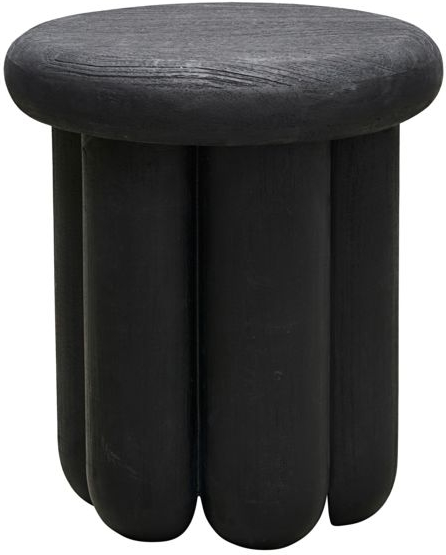 Sidebord House Doctor Phant småbord i sort bejdset mangotræ Ø38 x H43 cm