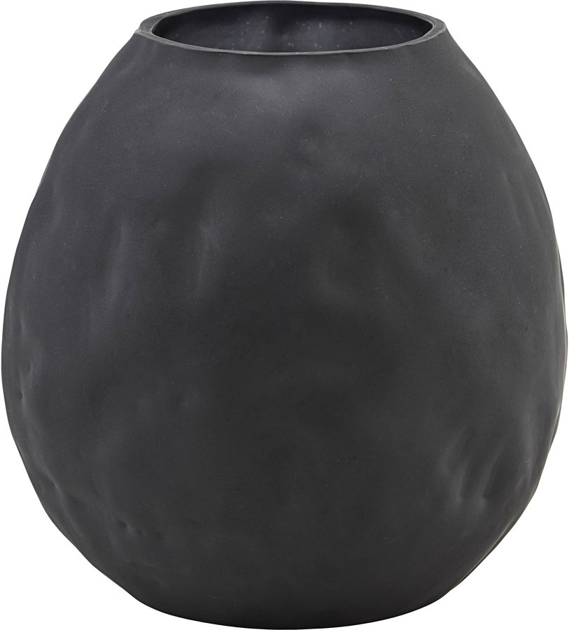 Vase House Doctor Groove sort glas Ø7,5 x H14 cm