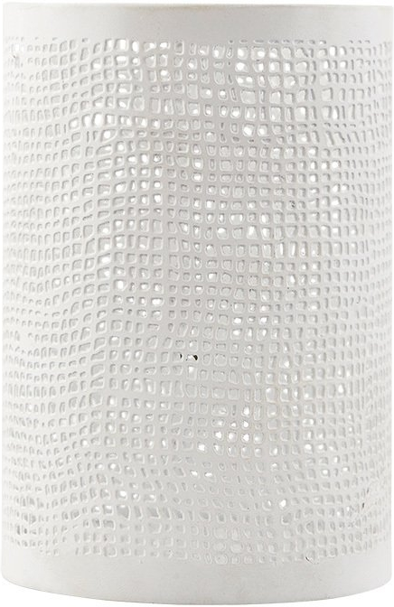 Fyrfadsstager House Doctor Hessian hvid jern Ø8 Ã H12 cm dekorative lysestager