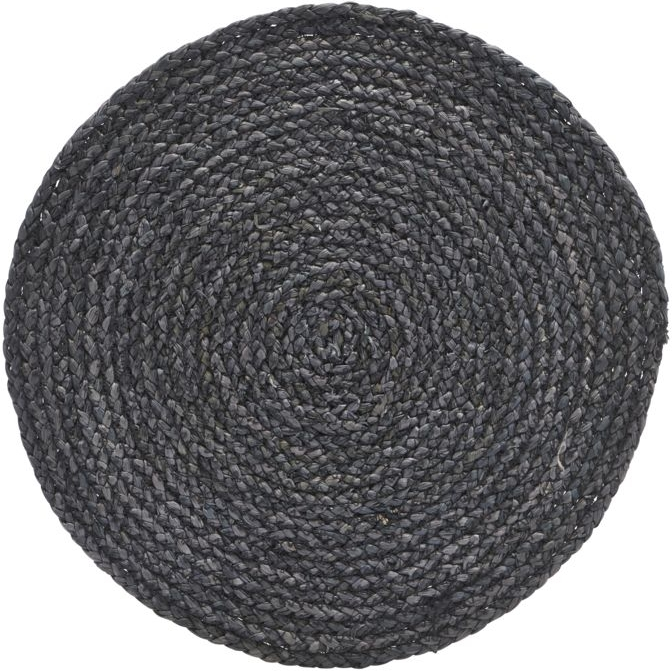 Dækkeservietter, bordskåner House Doctor Circle i naturlige majsblade Ø38 cm grå/blå pakke med 4