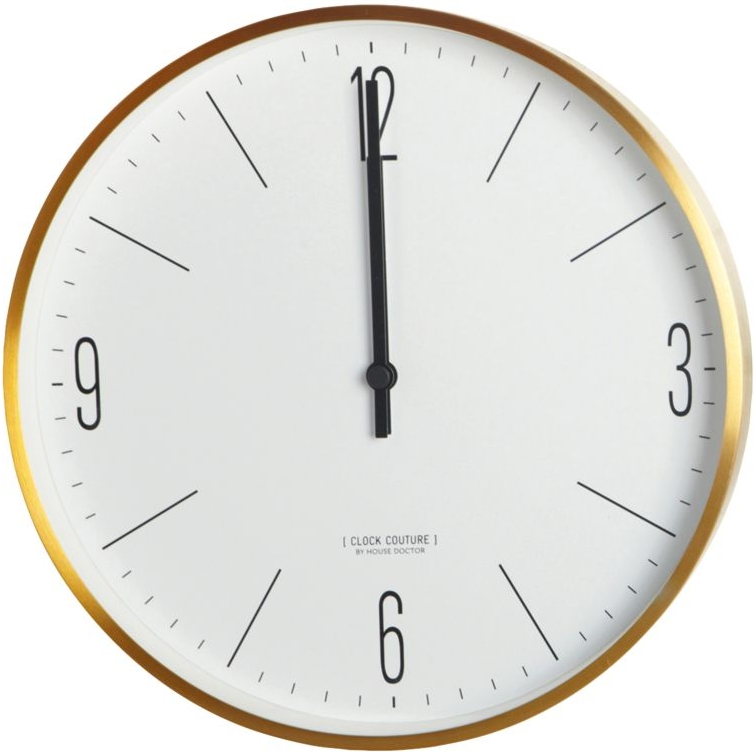 Vægur House Doctor Clock Couture Ø30 cm guld-hvid aluminium