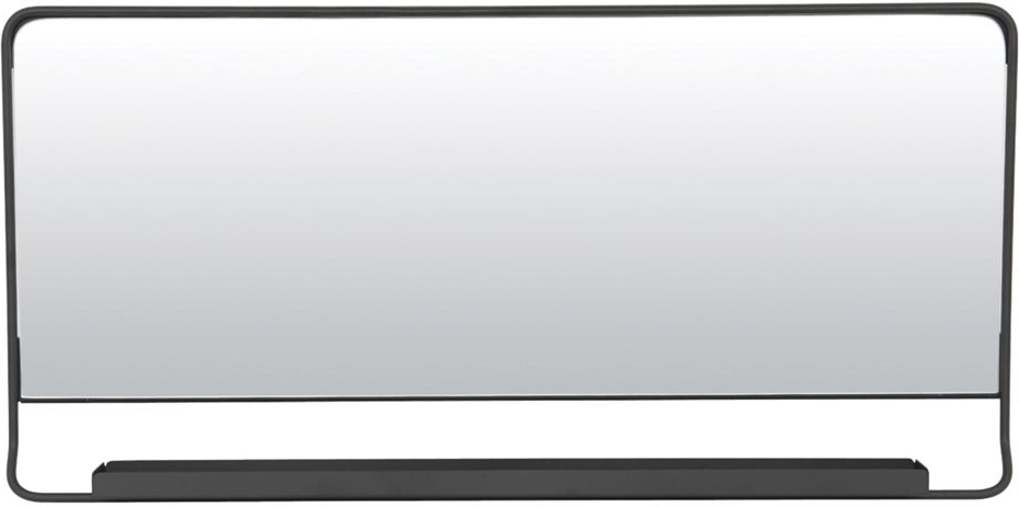 Vægspejl House Doctor Chic 40x80 cm sort metal med hylde