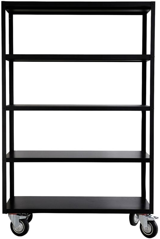 Trolley reol på hjul House Doctor Trolley mat sort stål H185ÃB120ÃD45 cm