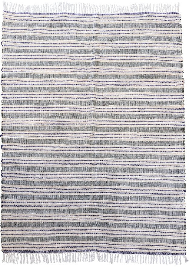Gulvtæppe House Doctor Rami 140x200 cm grå/hvid hamp/bomuld