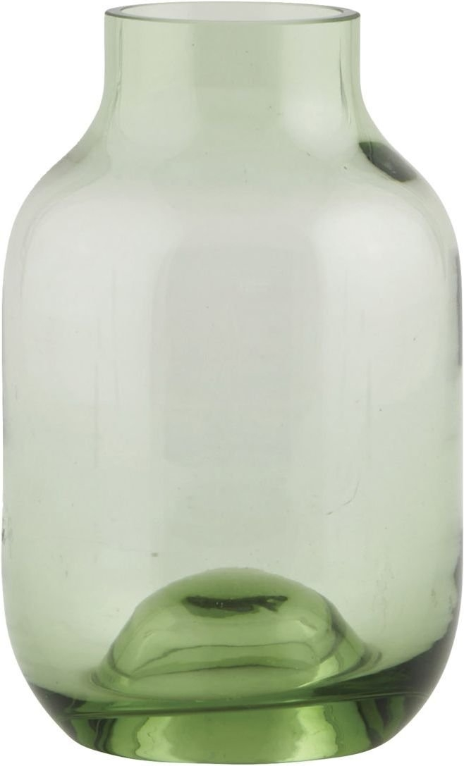 Vase House Doctor Shaped grøn glas blomstervase Ø9 x H14 cm