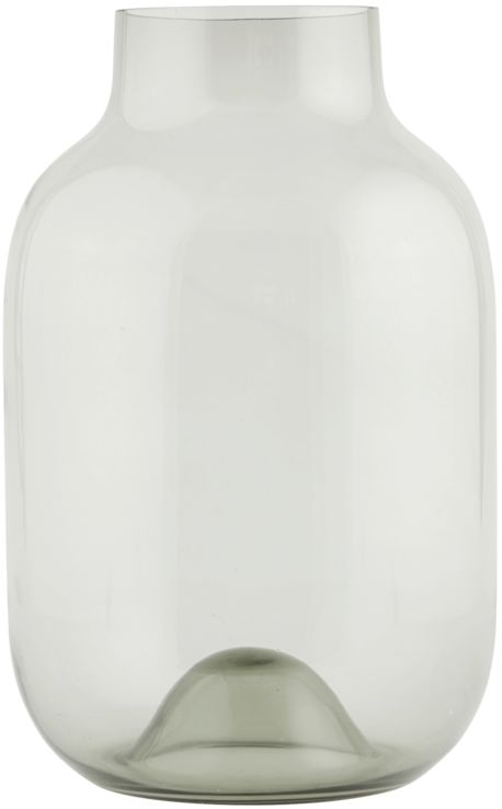 Vase House Doctor Shaped grå glas Ø21 x H32,5 cm