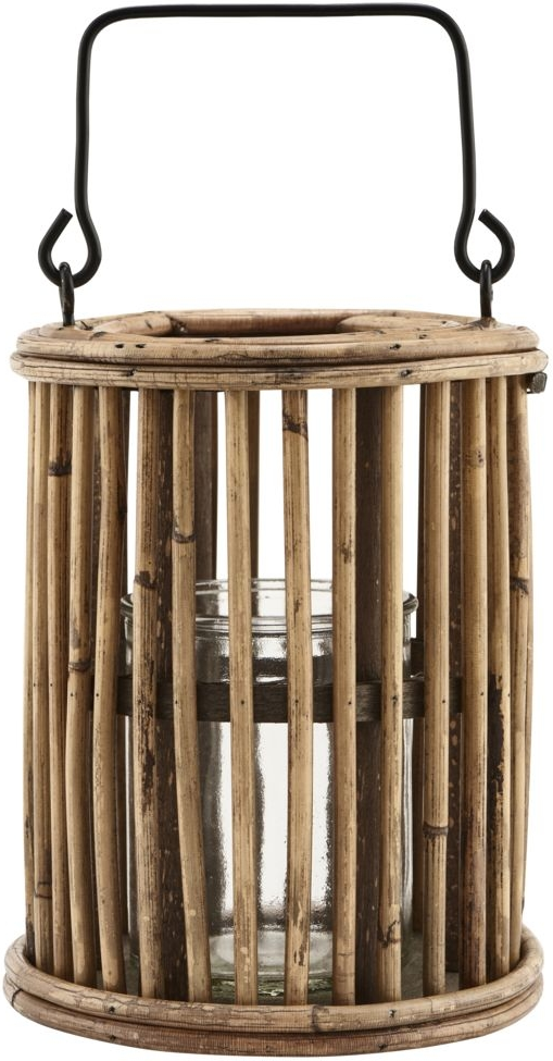 Lanterne House Doctor Ova Ø13,5Ã18 cm i rattan, glas og metal natur - boligtilbehør