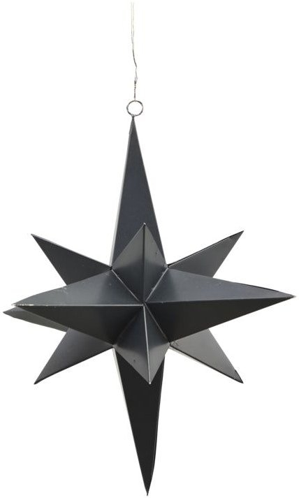 Stjerneornament julepynt House Doctor 3 Dimensional ø25 cm sort