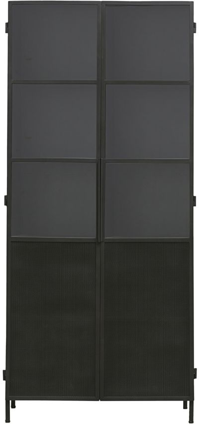 Vitrineskab House Doctor Collect jern/glas H200xB42xL90 cm industrielt elegant displayskab