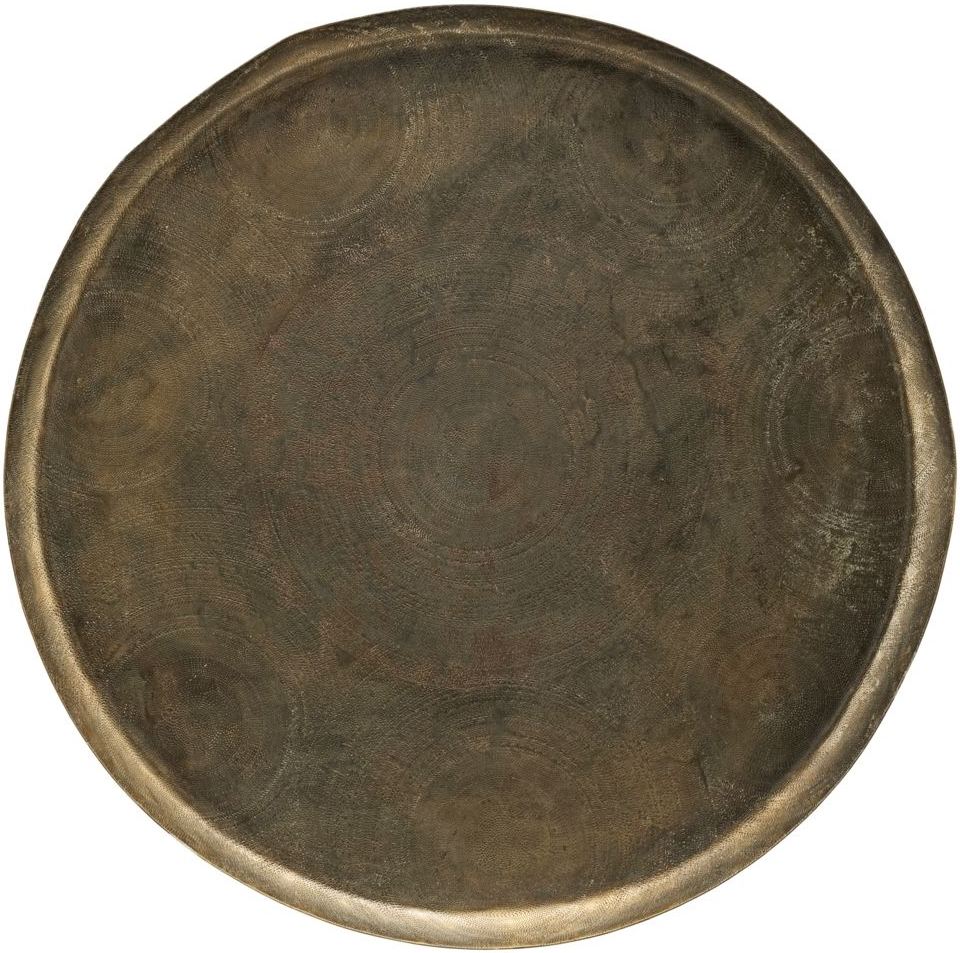 Serveringsbakke House Doctor Jhansi antik messing Ø80 x H5 cm