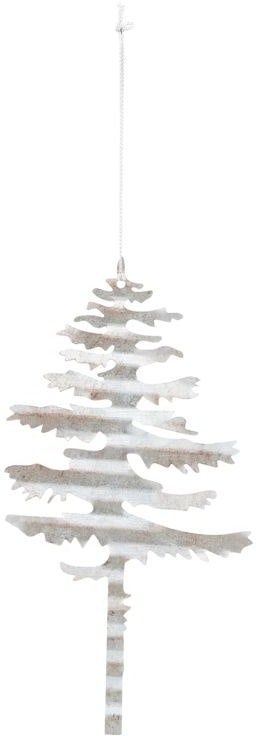 Ornament House Doctor Tin plate tree sølv Ø17,5 cm metal julepynt