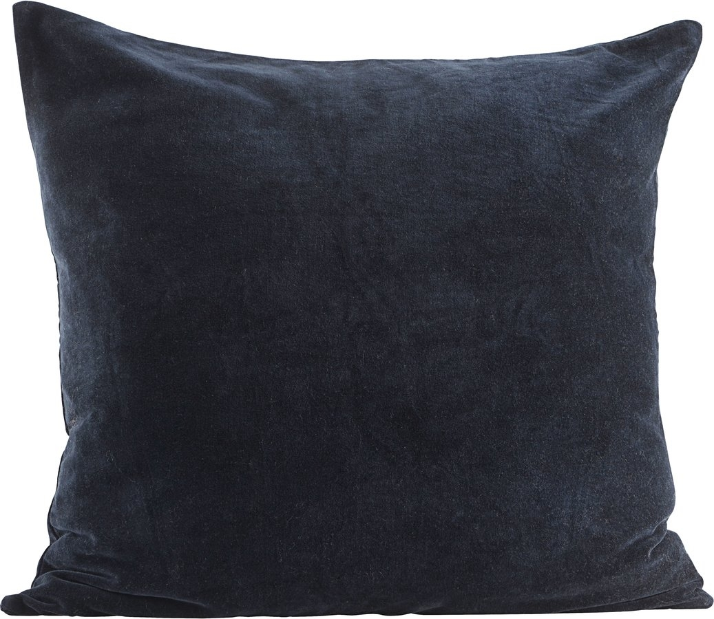 Pudebetræk House Doctor Velv bomuldsfløjl 60x60 cm blå/petrol