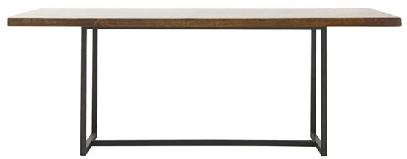 Spisebord House Doctor Kant mangotræ/metal 200x90 cm mørkebrun/sort