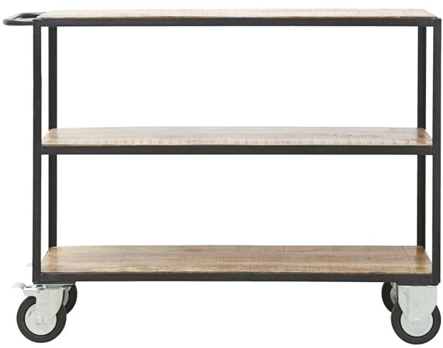 Serveringsvogn & anretterbord House Doctor Essence | Mangotræ og sort jern | H98xB40xL130 cm