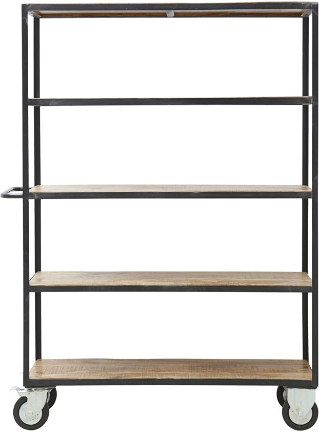 Trolleyreol House Doctor Essence mangotræ og jern sort/natur H175xB40xL130