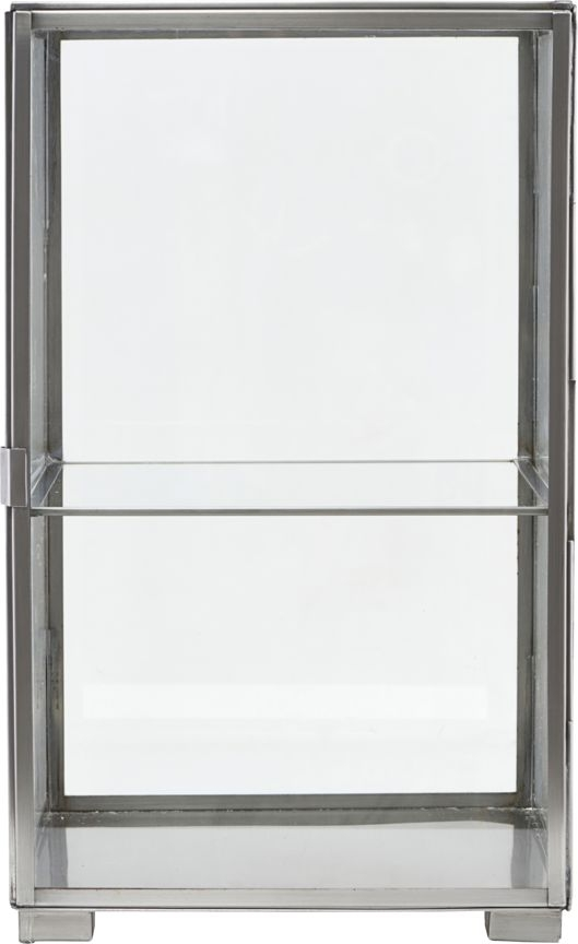 Displayboks House Doctor Principal i glas og zinkfarvet rustfrit stål 41Ã25Ã25 cm